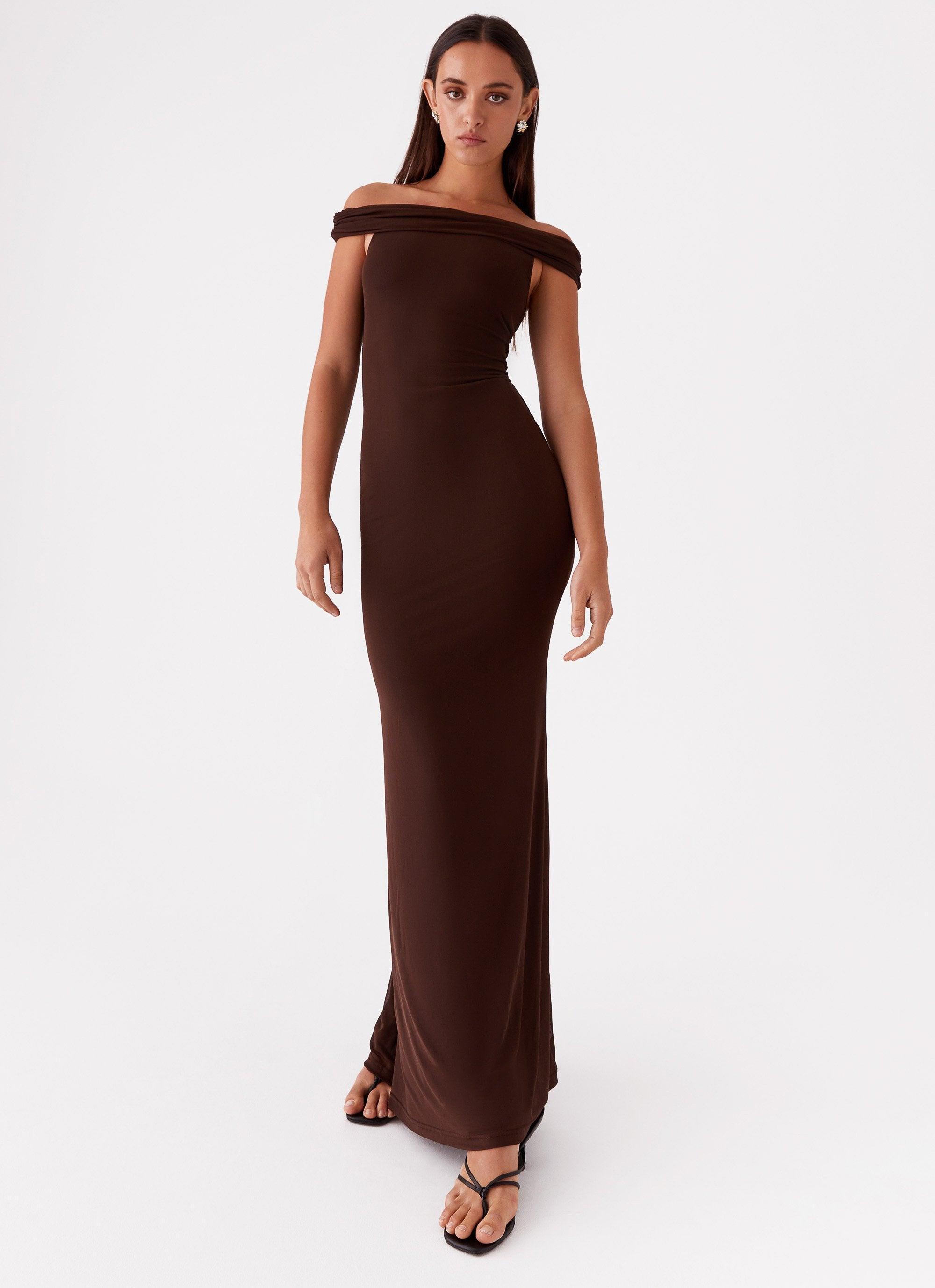 Marilyn Maxi Dress - Chocolate Product Image