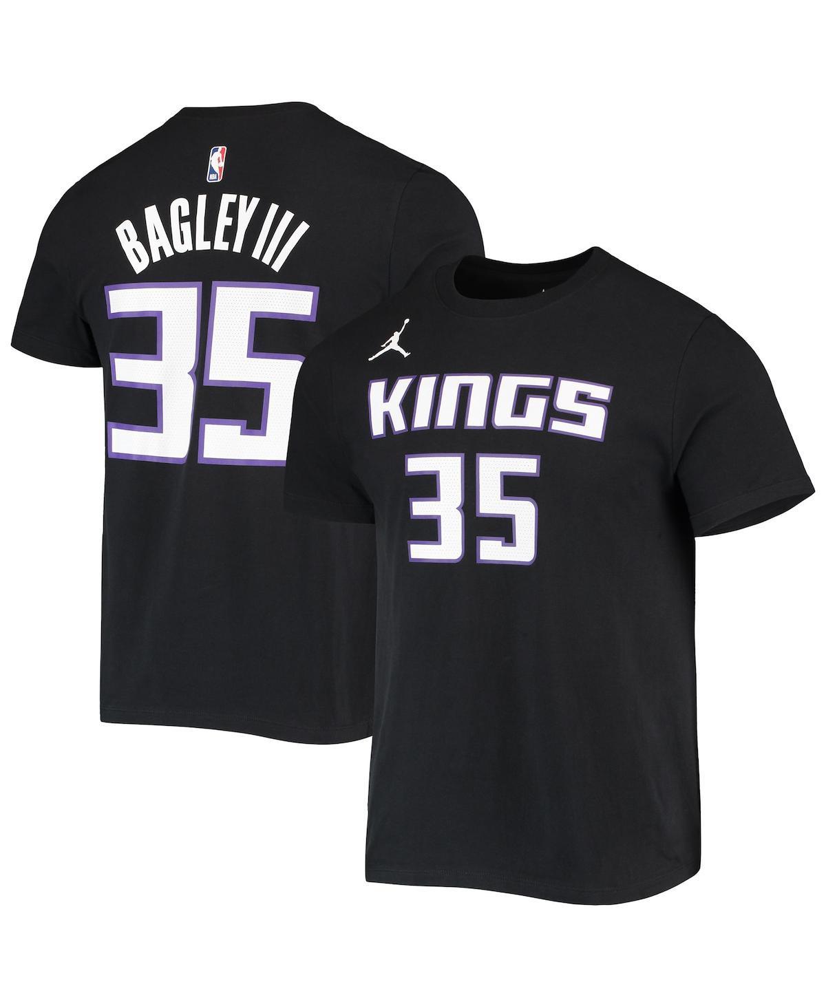 Mens Jordan Black Sacramento Kings 2020/21 Statement Name and Number T-shirt Product Image