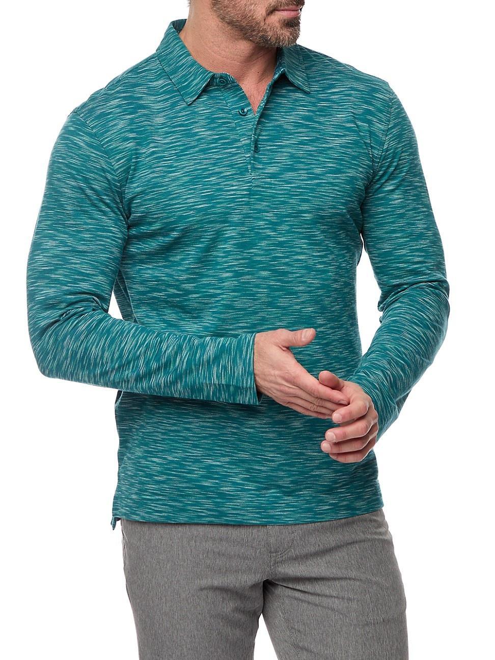 Mens Thales Knit Long-Sleeve Polo Shirt Product Image