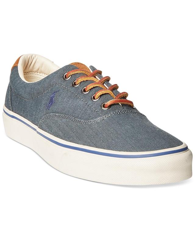 Polo Ralph Lauren Mens Keaton Suede-Trim Herringbone Sneaker Product Image