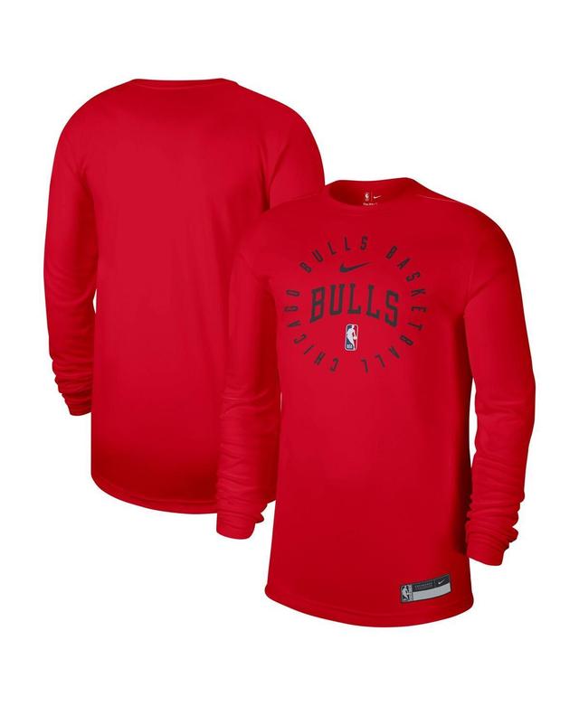 Nike Mens Red Chicago Bulls 2024/25 Legend On-Court Practice Long Sleeve T-Shirt Product Image