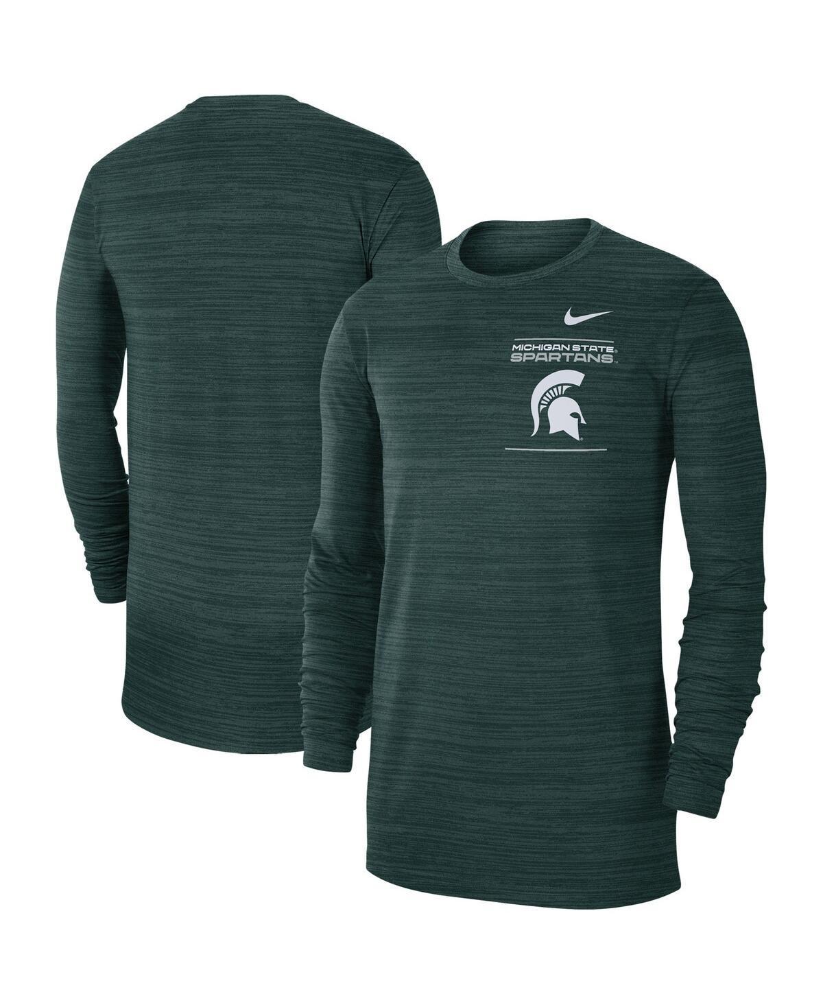 Mens Nike Green Michigan State Spartans 2021 Sideline Velocity Performance Long Sleeve T-shirt Product Image