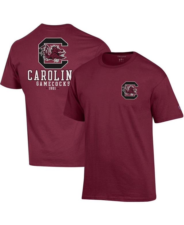 Mens Champion Garnet South Carolina Gamecocks Team Stack 2-Hit T-shirt Product Image