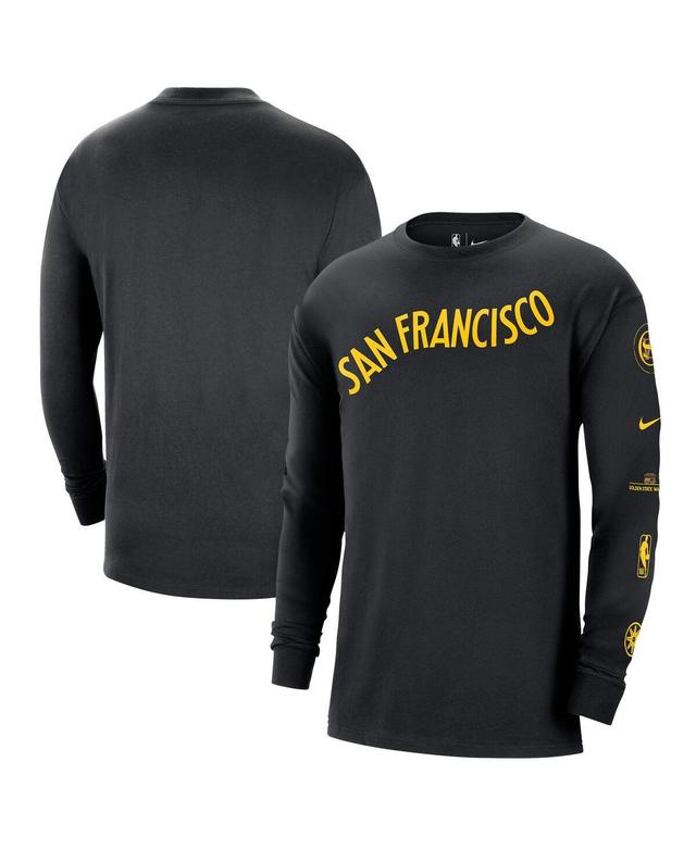 Mens Nike Black Golden State Warriors 2023/24 City Edition Max90 Expressive Long Sleeve T-shirt Product Image