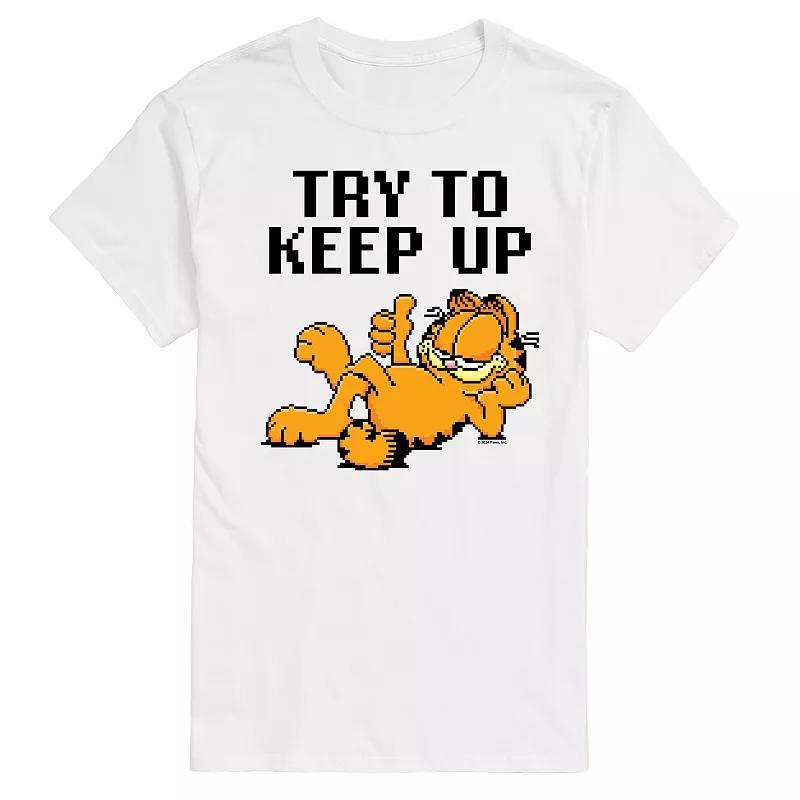 Mens Garfield Try To Keep Up Graphic Tee Product Image