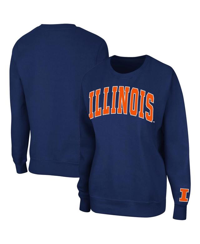 Womens Colosseum Illinois Fighting Illini Campanile Pullover Sweatshirt Blue Product Image