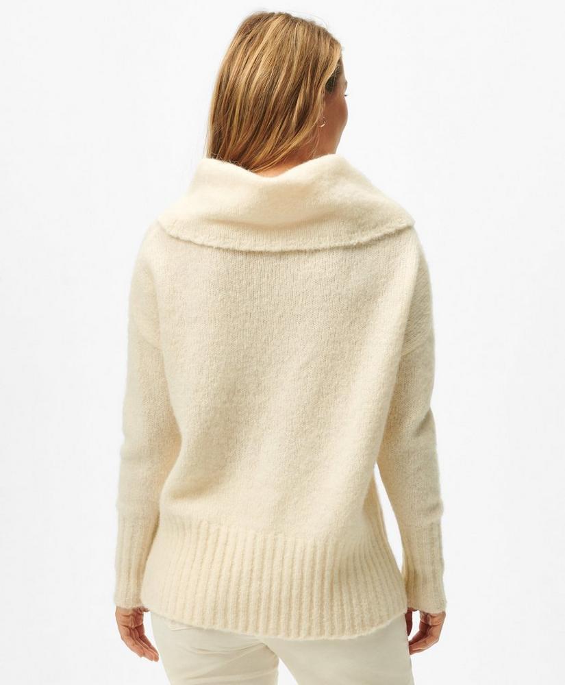 Cowl Neck Brushed Sweater in Alpaca-Wool Blend Product Image