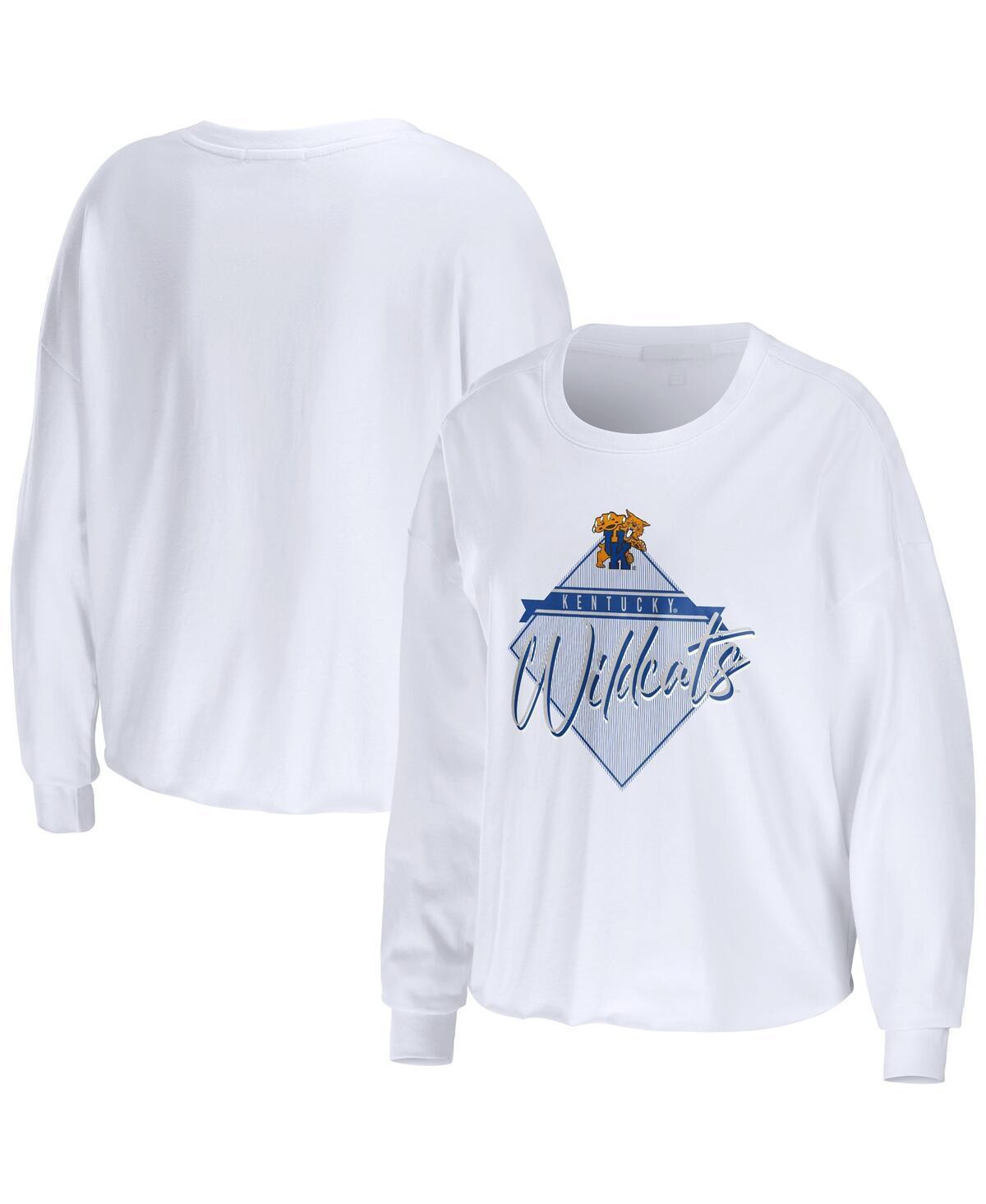 Womens WEAR by Erin Andrews Kentucky Wildcats Diamond Long Sleeve Cropped T-Shirt product image