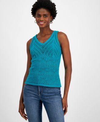 Women's Crochet Tank Top, Created for Macy's Product Image