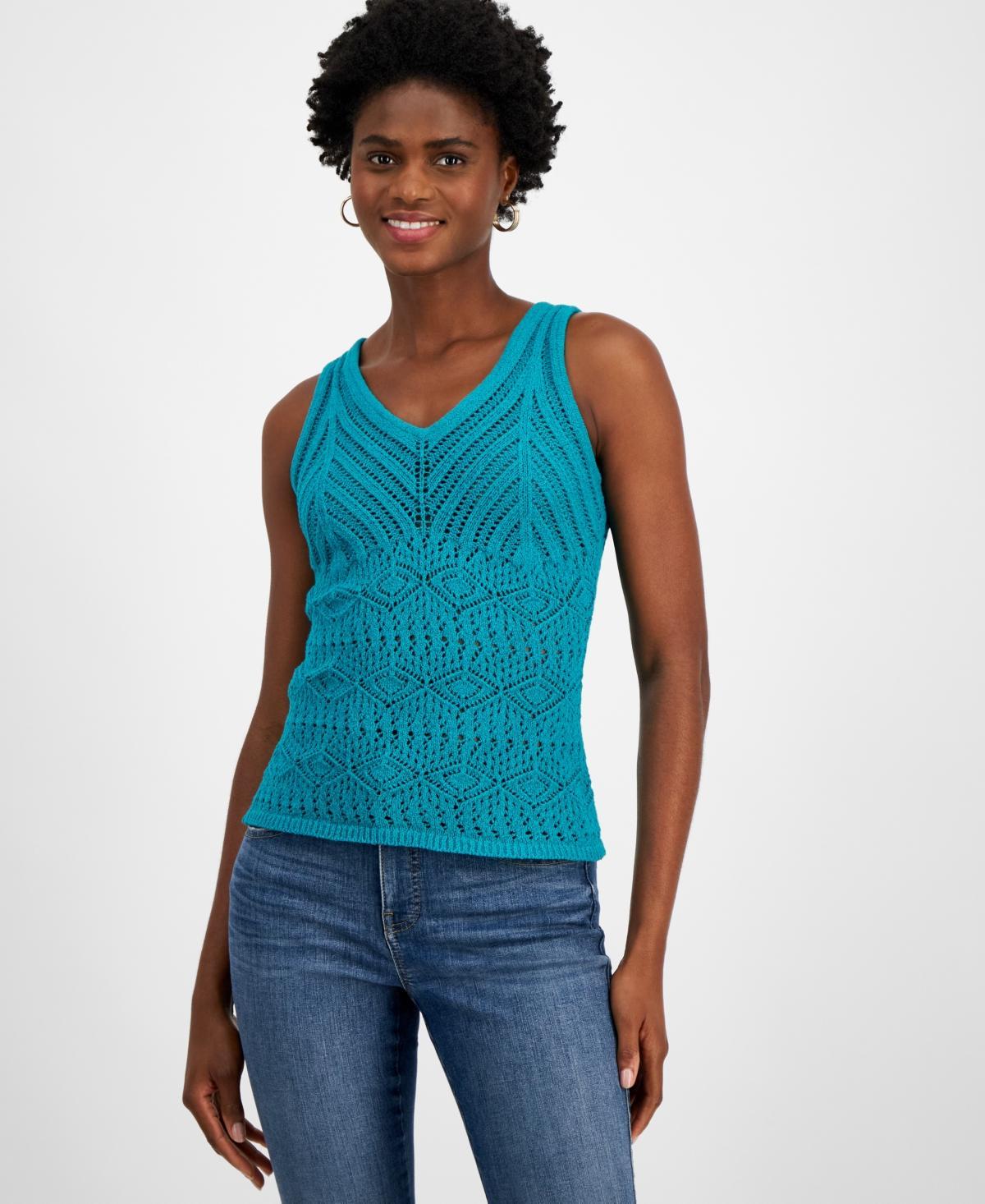 I.n.c. International Concepts Womens Crochet Tank Top, Created for Macys Product Image