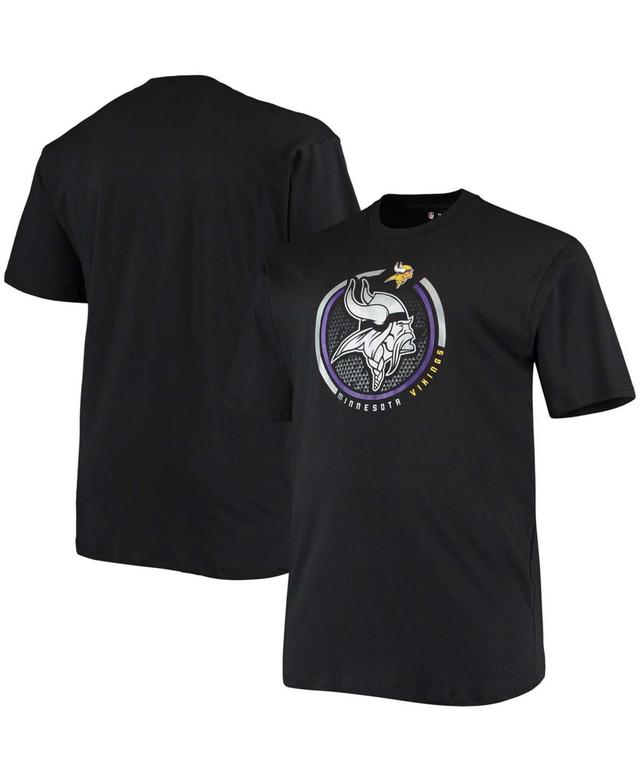 Men's Fanatics Branded Black Minnesota Vikings Big & Tall Color Pop T-Shirt Product Image