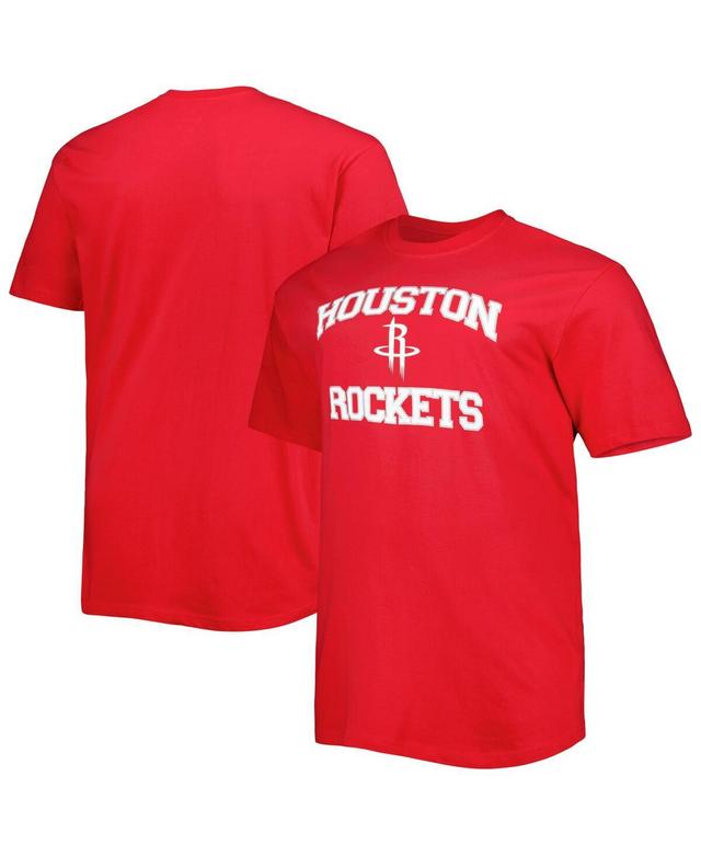 Mens Red Houston Rockets Big and Tall Heart and Soul T-shirt Product Image