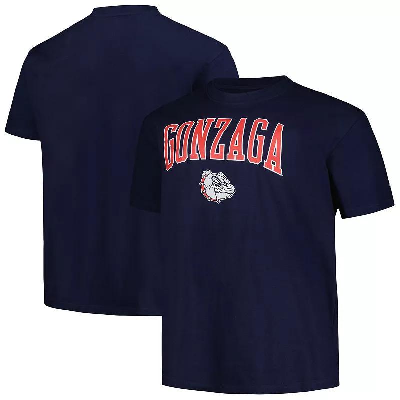 Mens Champion Navy Gonzaga Bulldogs Big & Tall Arch Over Logo T-Shirt Zag Blue Product Image