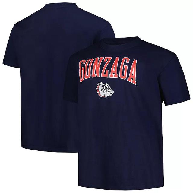 Mens Champion Navy Gonzaga Bulldogs Big & Tall Arch Over Logo T-Shirt Zag Blue Product Image