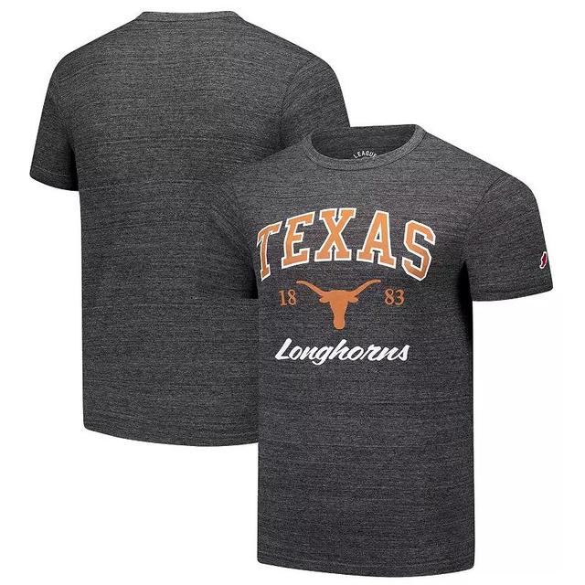 Mens League Collegiate Wear Charcoal Texas Longhorns Arch Script Victory Falls Tri-Blend T-Shirt Product Image