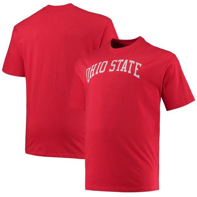 Mens Champion Scarlet Ohio State Buckeyes Big & Tall Arch Team Logo T-Shirt Product Image