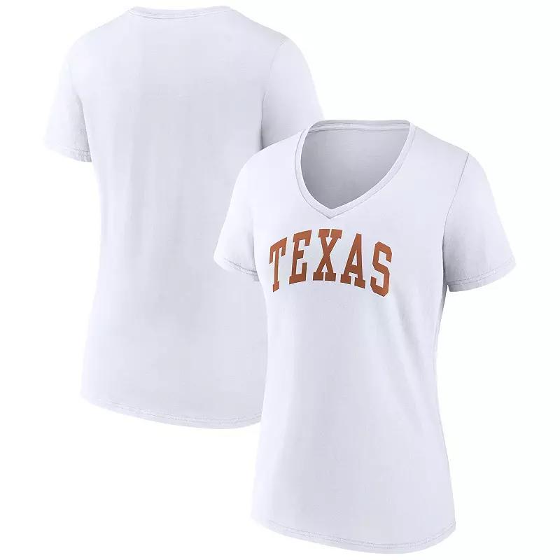 Womens Fanatics Branded Texas Longhorns Basic Arch V-Neck T-Shirt Product Image