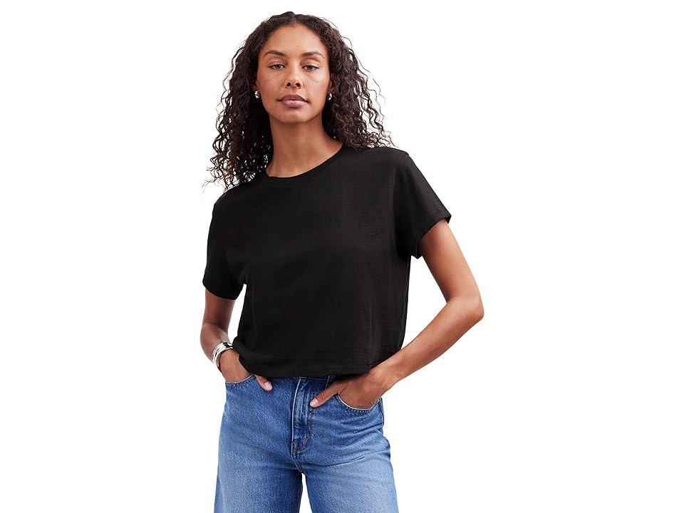 Madewell Bella Tee Slub (Jet ) Women's Clothing Product Image