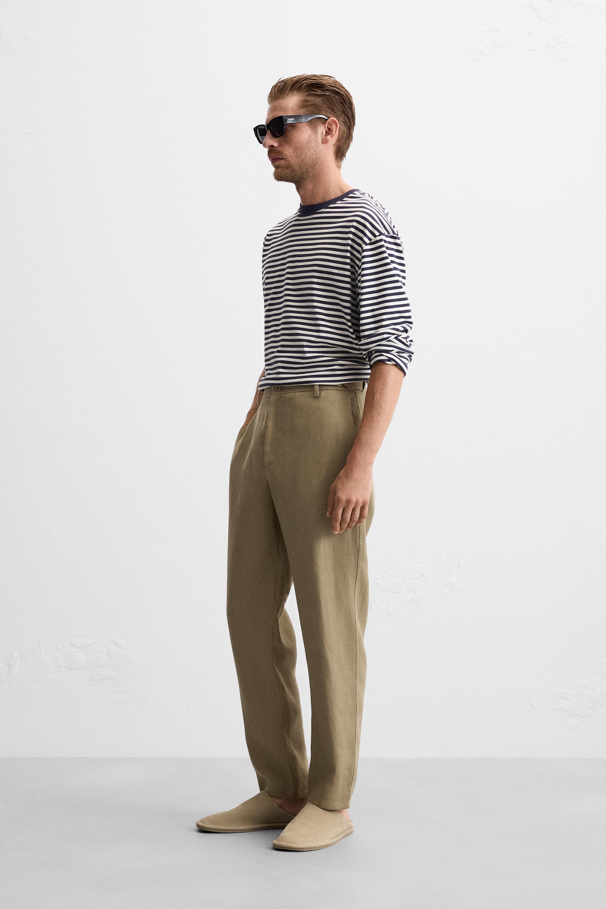 LINEN PANTS IN 100% LINEN Product Image