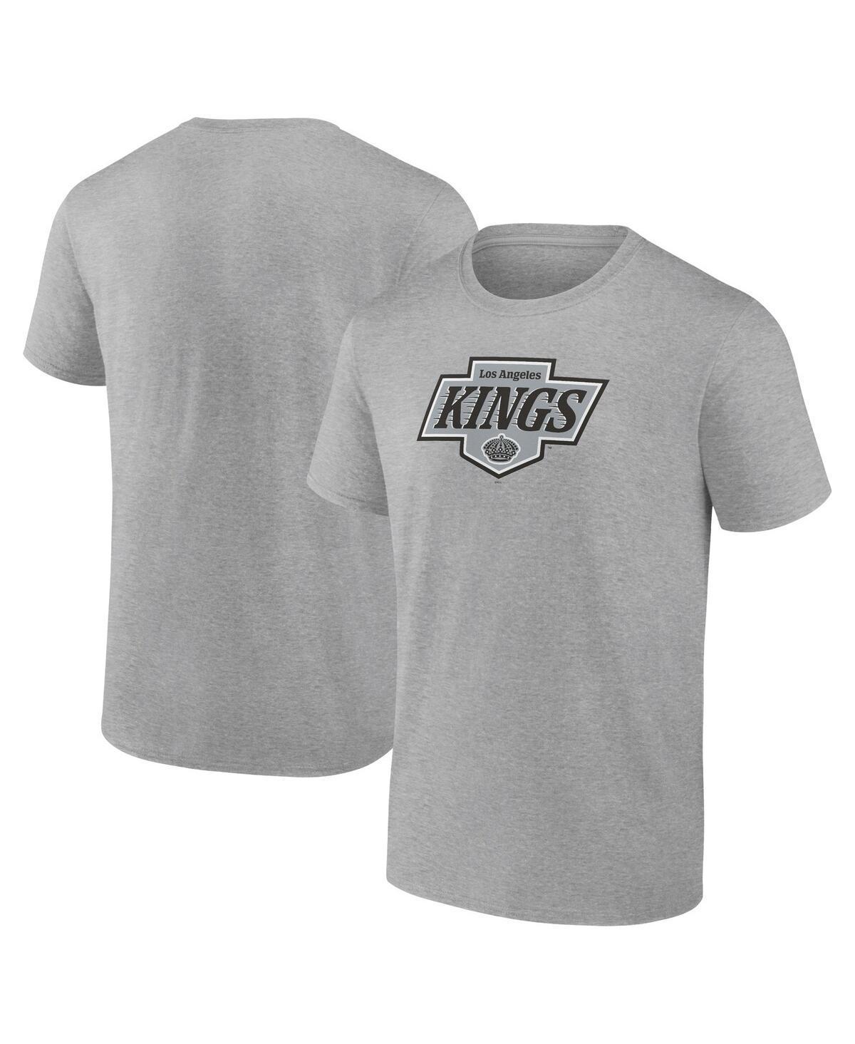 Mens Fanatics Heather Gray Los Angeles Kings New Primary Logo T-Shirt Product Image