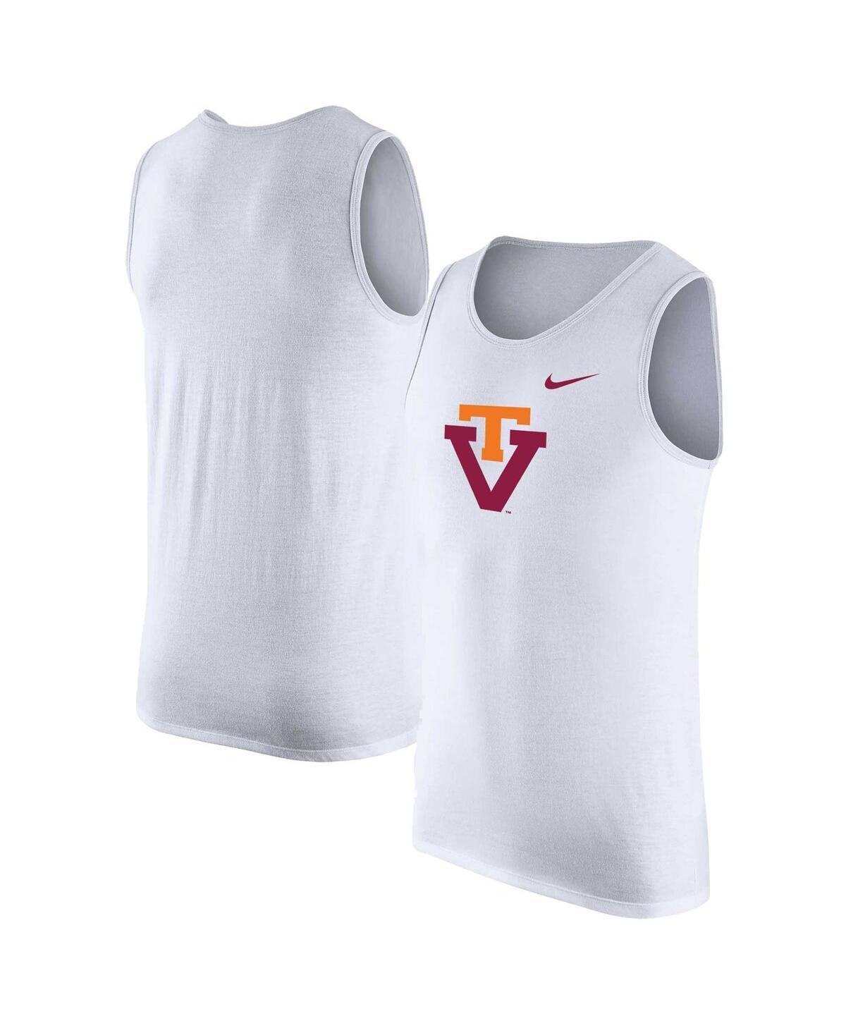 Nike Mens White Virginia Tech Hokies Vintage-like Logo Performance Tank Top Product Image