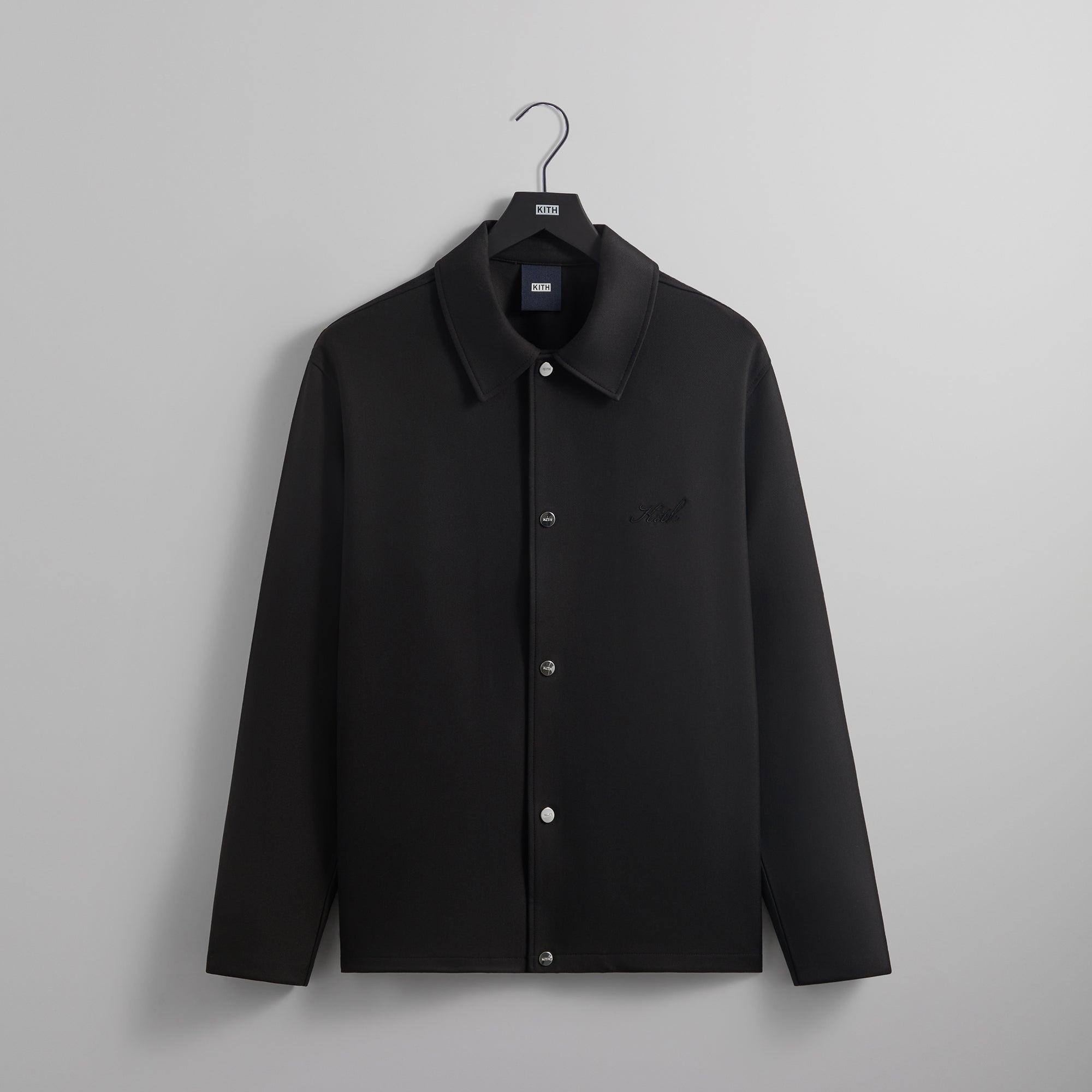 Kith Double Knit Coaches Jacket - Black Male Product Image