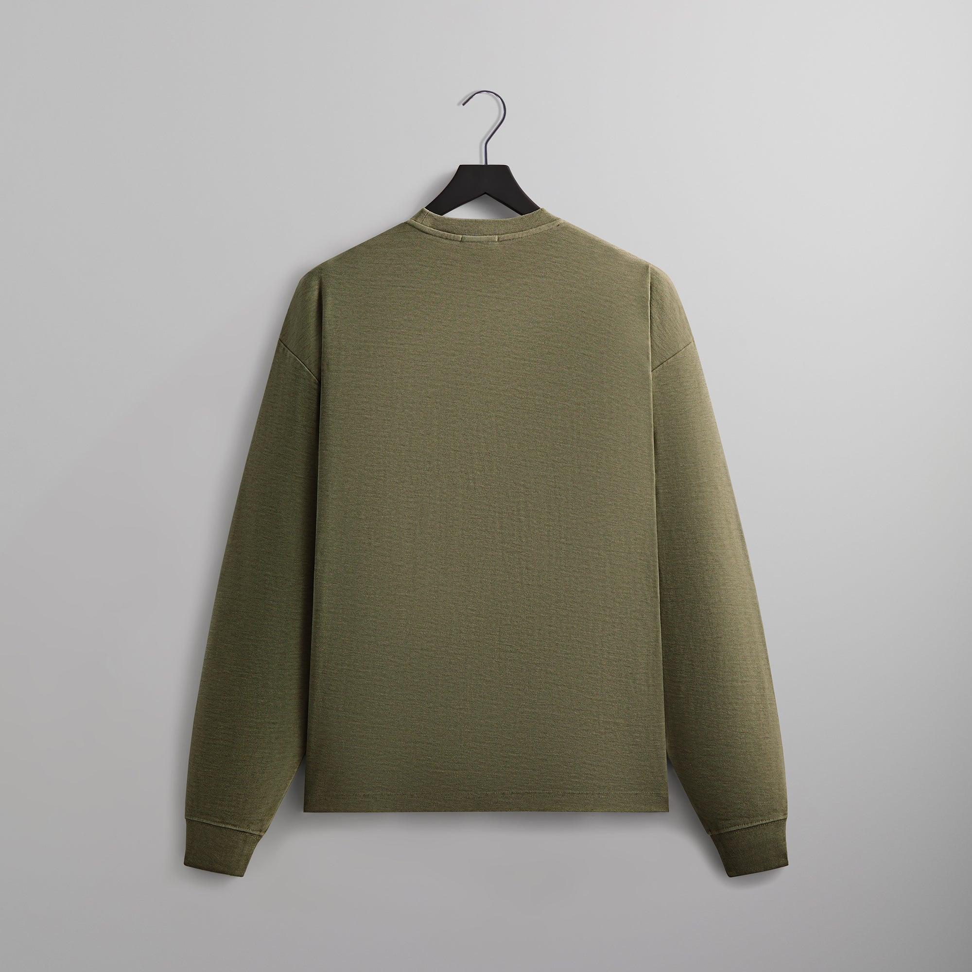 Kith Long Sleeve Quinn Tee - Misty Fog Male Product Image