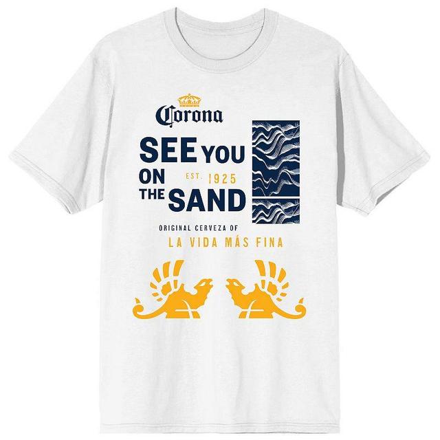 Mens Corona See You On The Sand Tee White Product Image