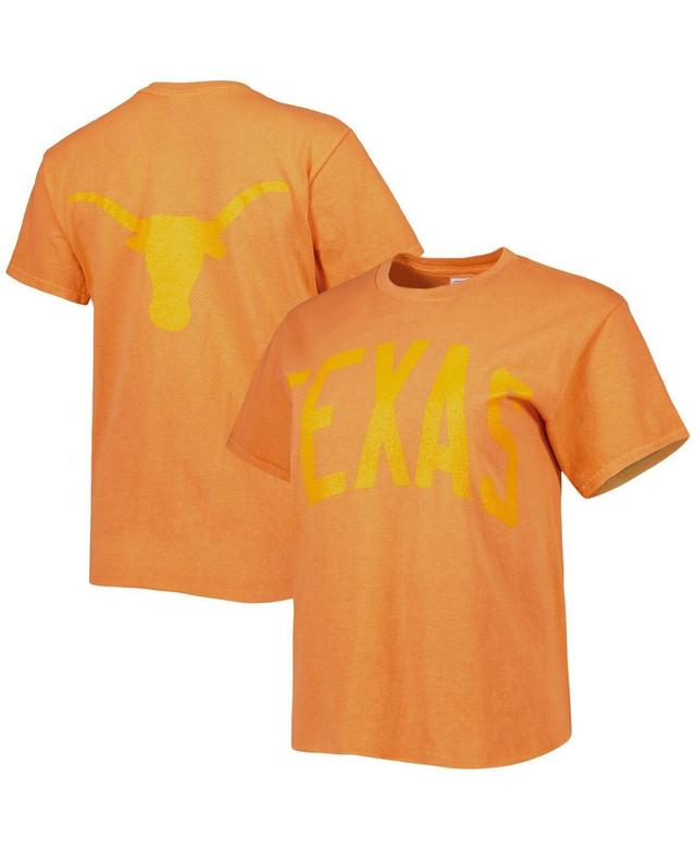 Womens 47 Brand Texas Orange Texas Longhorns Vintage-Inspired Tubular Hyper Bright 2-Hit Cropped T-shirt Product Image