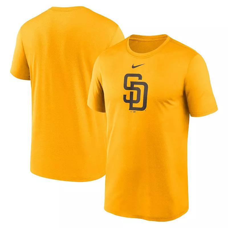 Mens Nike Gold San Diego Padres Legend Fuse Large Logo Performance T-Shirt Product Image