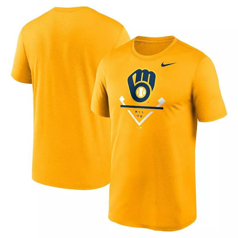 Mens Nike Gold Milwaukee Brewers Icon Legend T-shirt Product Image