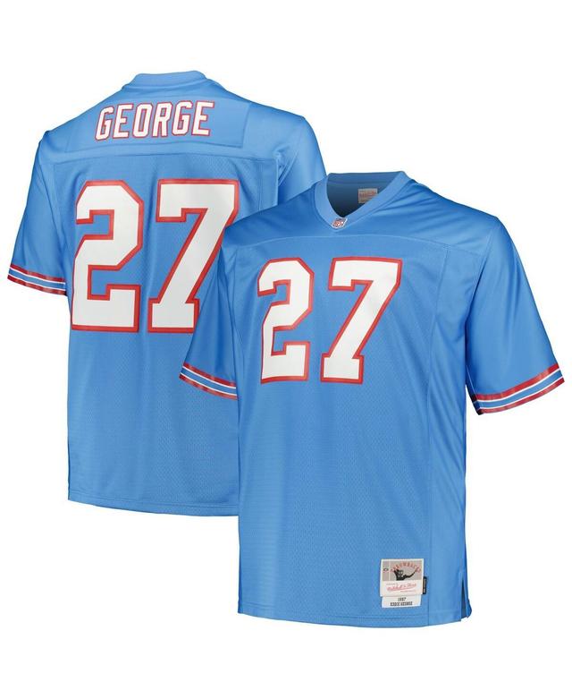 Mens Mitchell & Ness Eddie George Light Blue Houston Oilers Big & Tall 1997 Legacy Retired Player Jersey Product Image