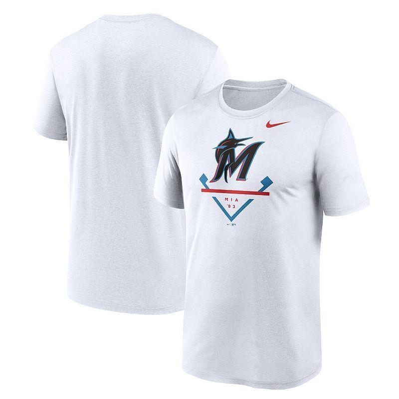 Mens Nike White Miami Marlins Big and Tall Icon Legend Performance T-shirt Product Image