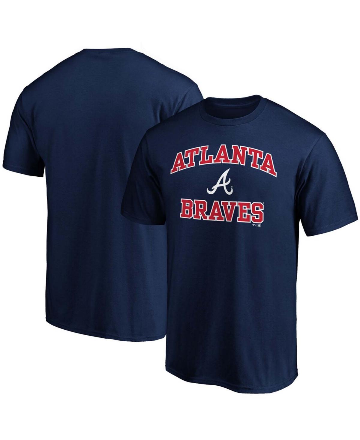 Mens Navy Atlanta Braves Heart Soul T-shirt Product Image