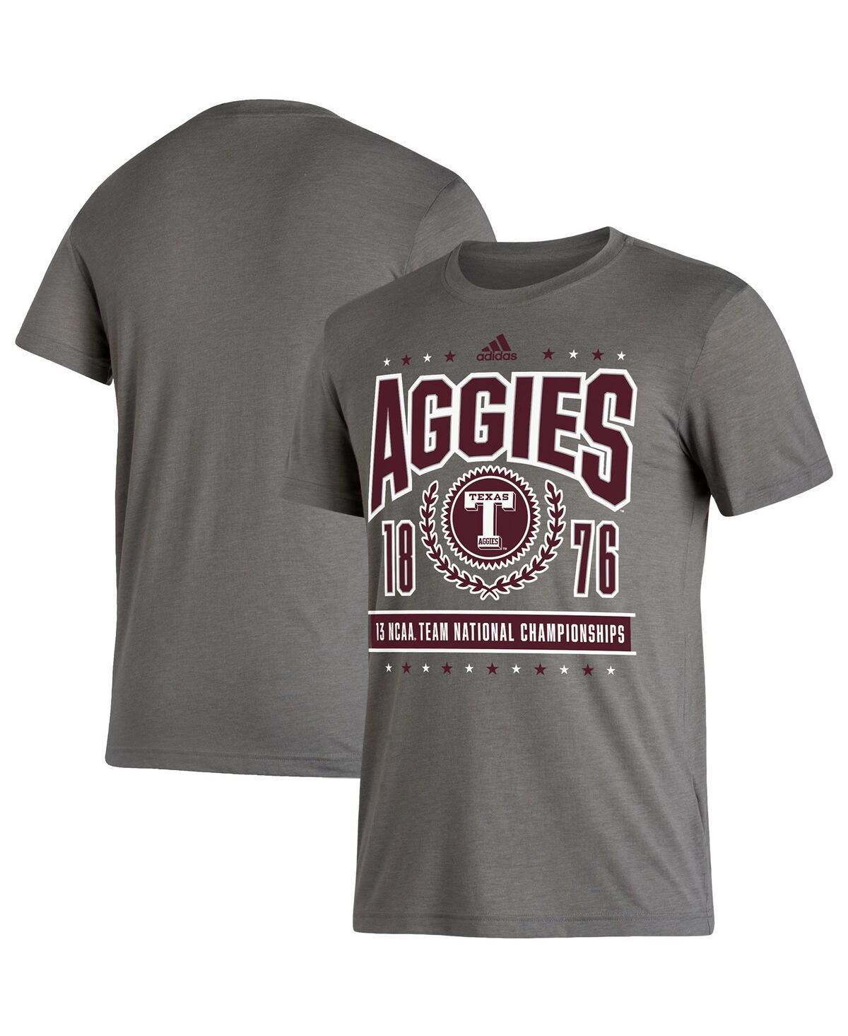 Mens adidas Heather Charcoal Texas A&M Aggies 13 NCAA Team National Championships Reminisce Tri-Blend T-Shirt Product Image