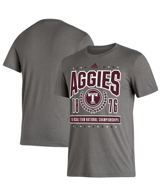 Mens adidas Heather Charcoal Texas A&M Aggies 13 Ncaa Team National Championships Reminisce Tri-Blend T-shirt Product Image