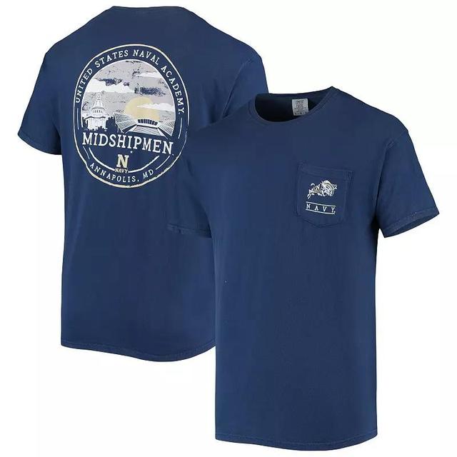 Mens Midshipmen Circle Campus Scene T-Shirt Blue Product Image