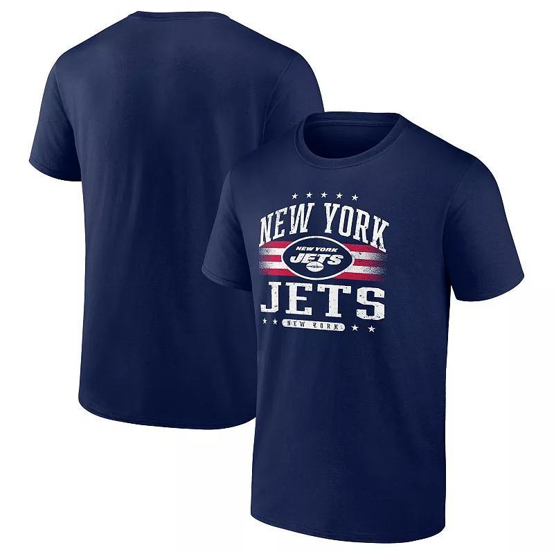 Men's Fanatics Navy New York Jets Big & Tall Americana T-Shirt, Size: 2XLT, Blue Product Image