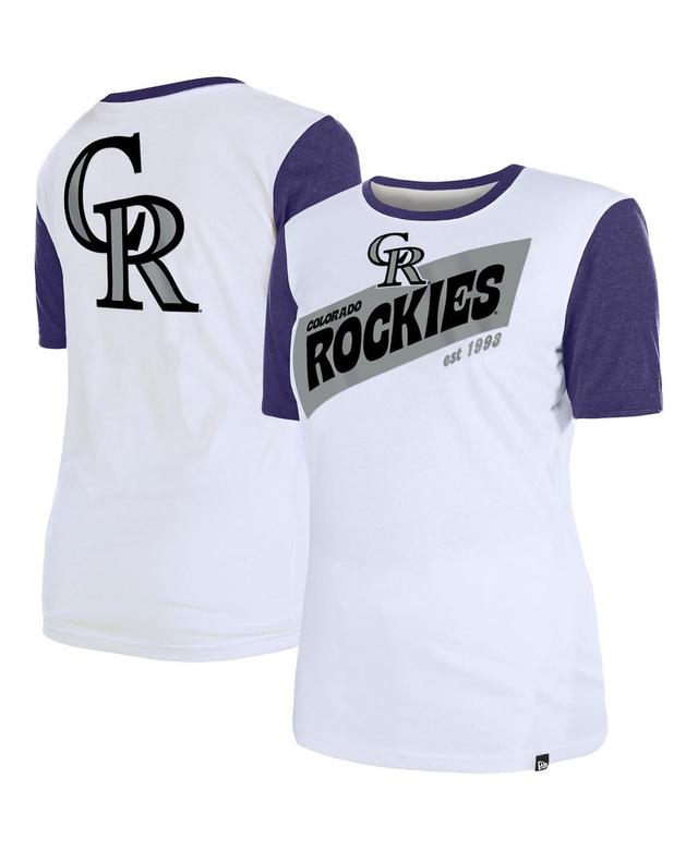 Womens New Era Colorado Rockies Colorblock T-Shirt Product Image