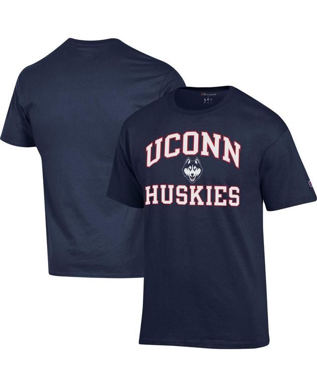 Mens Champion Navy UConn Huskies High Motor T-shirt Product Image