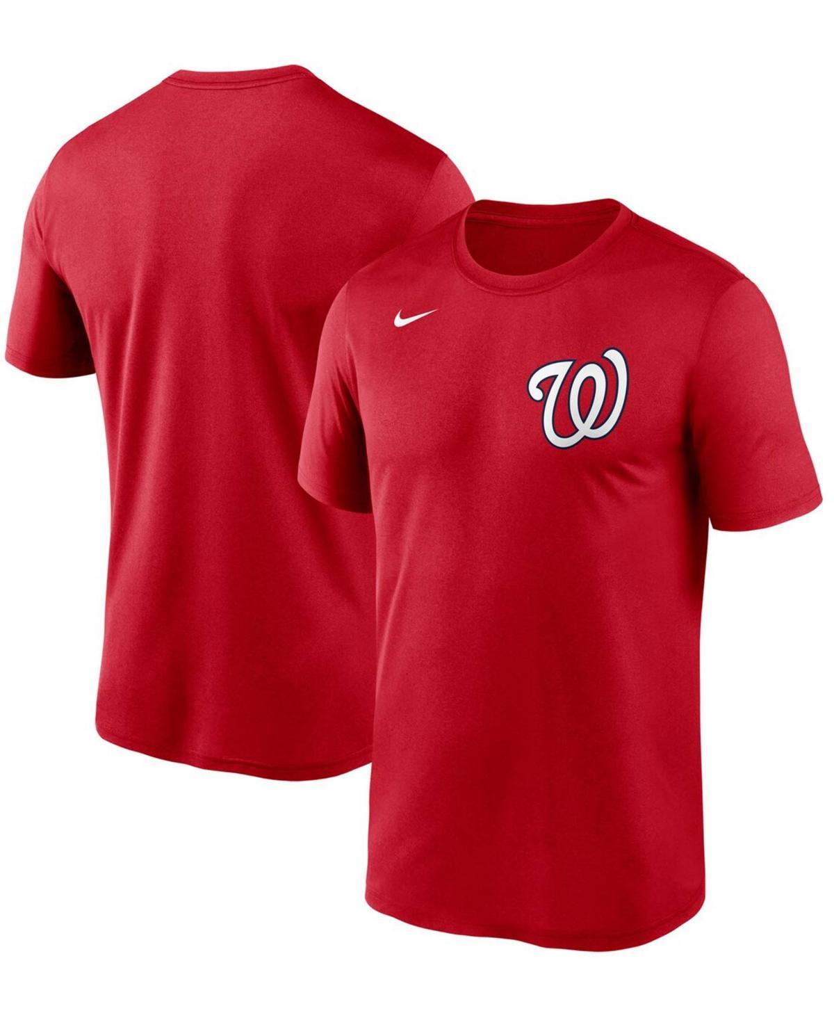 Mens Red Washington Nationals Wordmark Legend T-shirt Product Image