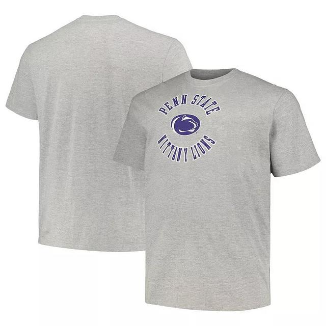 Mens Champion Heather Gray Penn State Nittany Lions Big & Tall Circle Logo T-Shirt Product Image