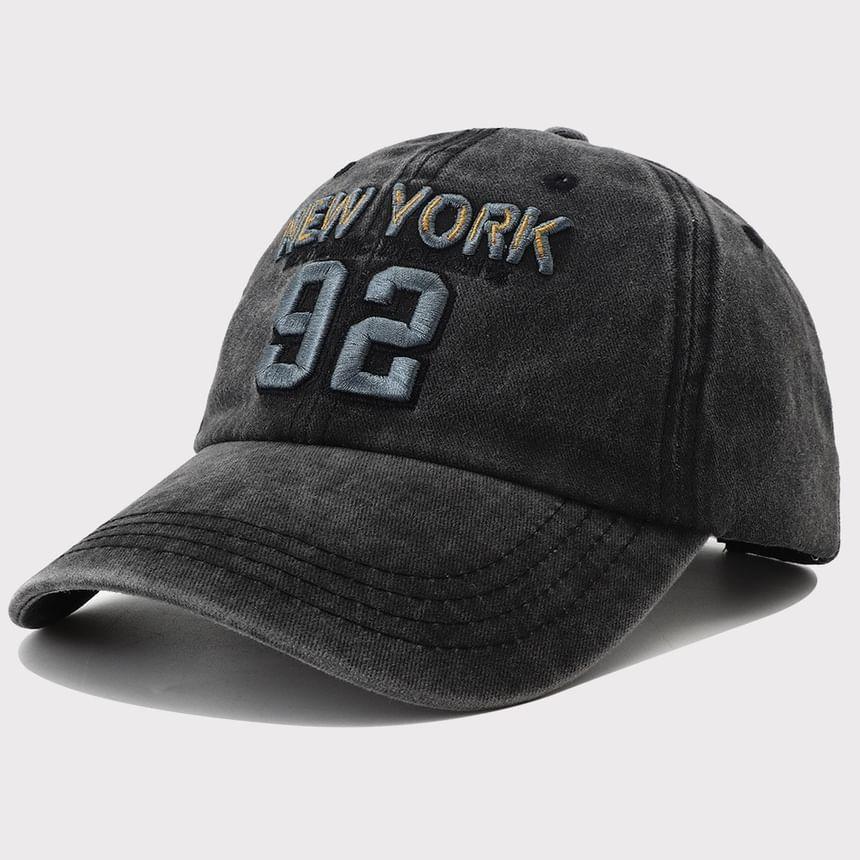 Lettering Numbering Embroidered Washed Baseball Hat product image