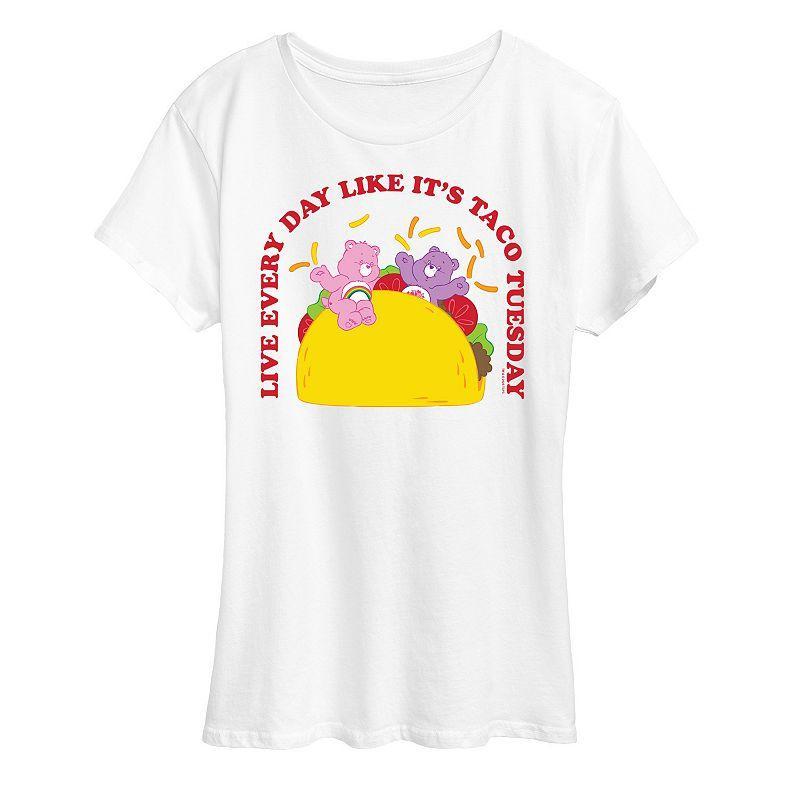 Womens Care Bears Taco Tuesday Graphic Tee Med Grey Product Image