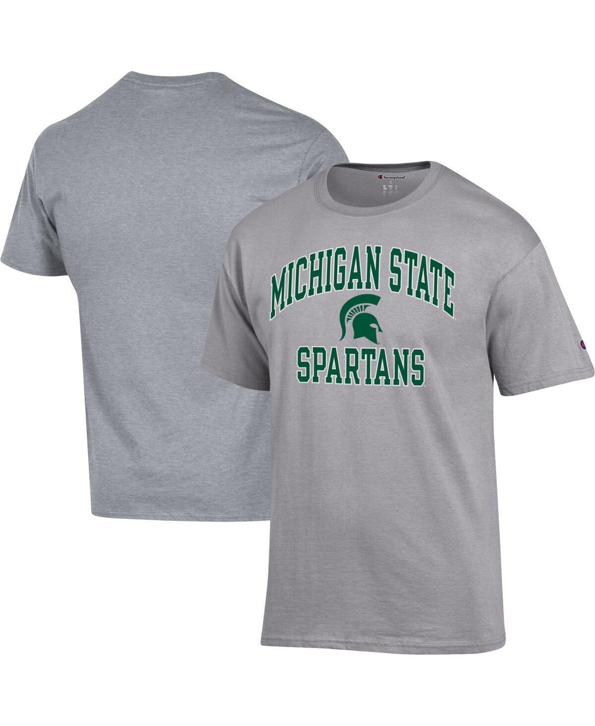 Mens Champion Heather Gray Oregon Ducks High Motor T-Shirt Product Image