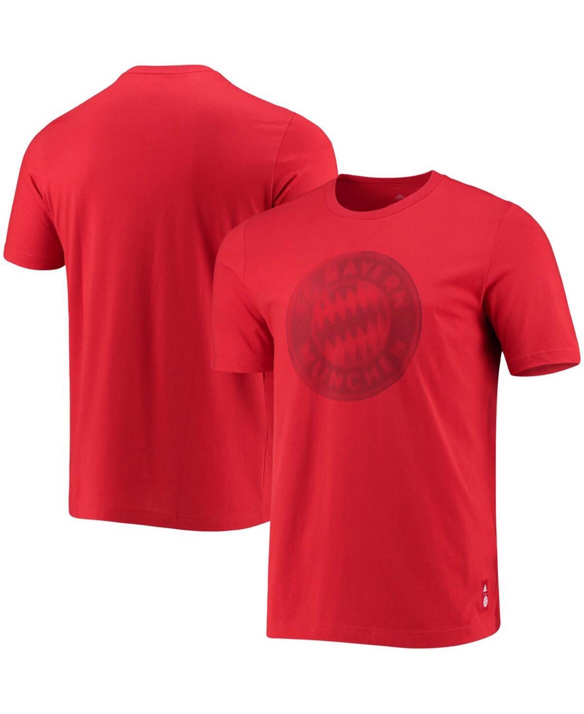 Mens adidas Red Bayern Munich Club Crest T-Shirt Product Image