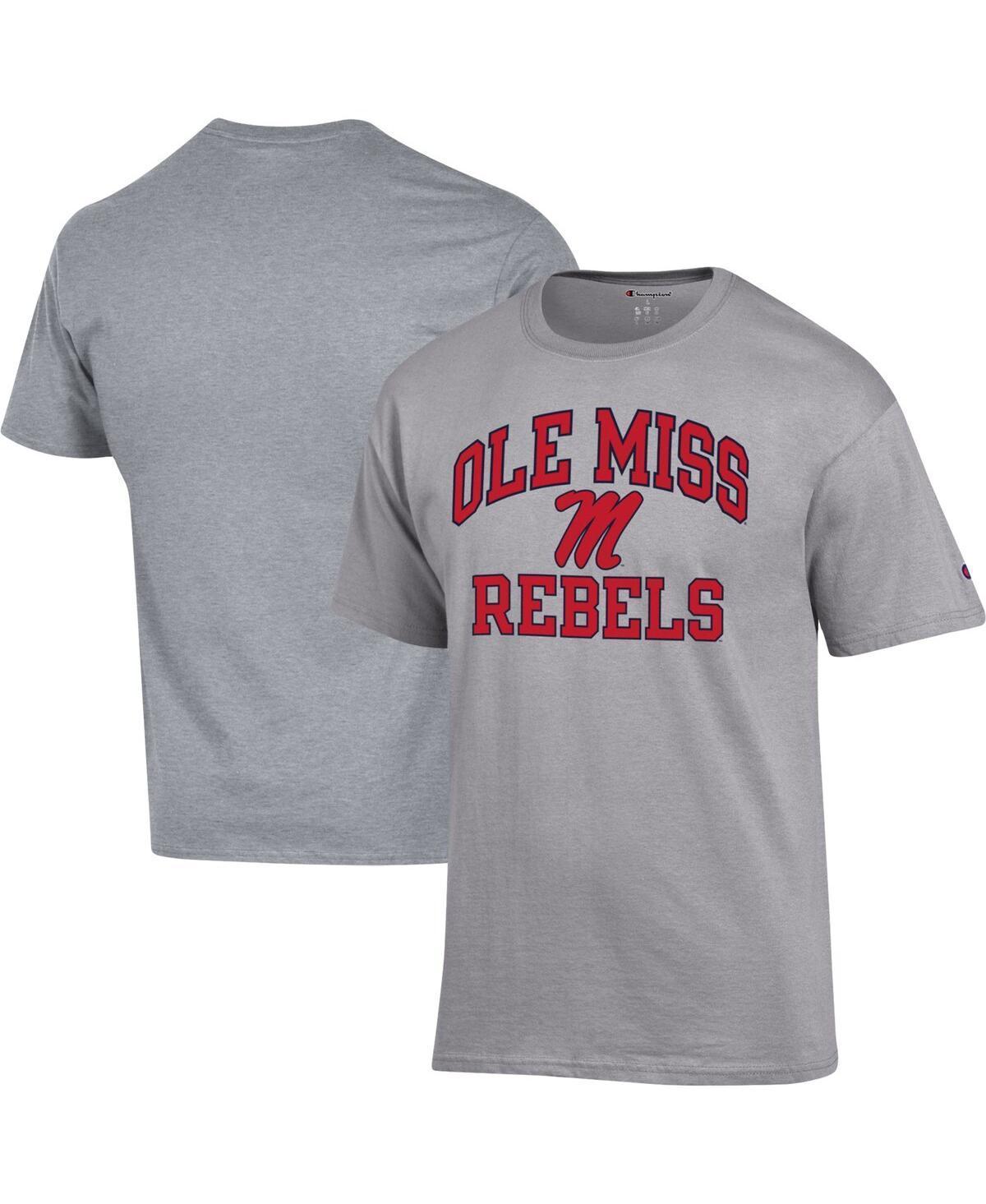 Mens Champion Heather Gray Ohio State Buckeyes High Motor T-shirt Product Image