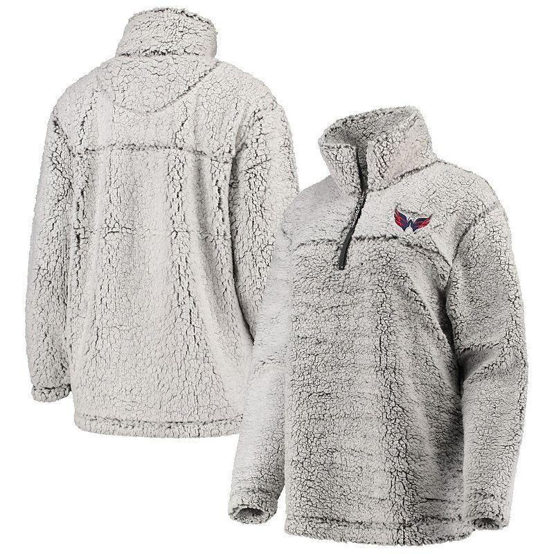 Womens G-III 4Her by Carl Banks Gray Montreal Canadiens Sherpa Quarter-Zip Pullover Jacket Product Image