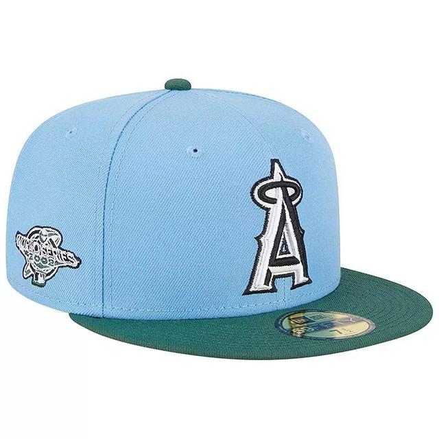 Mens New Era Sky Blue/Cilantro Los Angeles Angels 2002 World Series 59FIFTY Fitted Hat Product Image