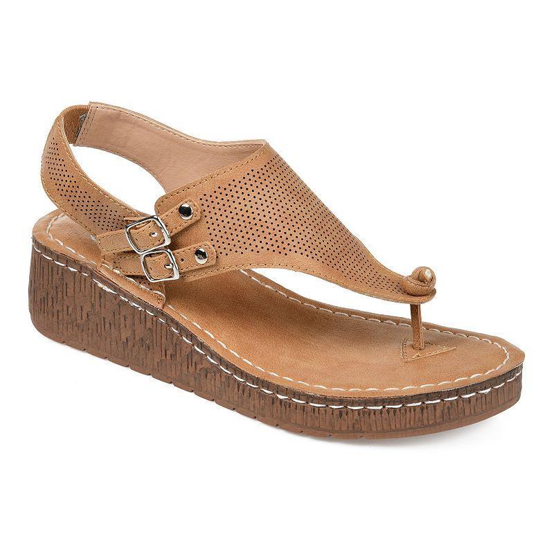 Journee Collection Mckell Womens Wedge Sandals Product Image